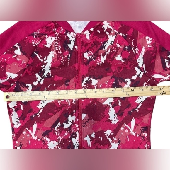 Puma All Over Print T7 Women's Track Jacket Love Potion Size Small Pink & White - Picture 10 of 16